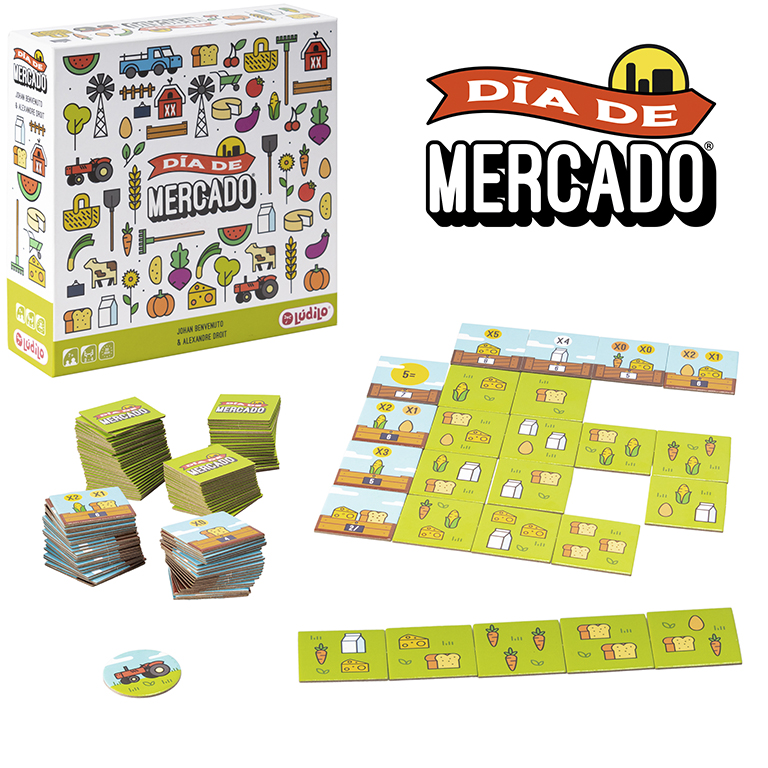 JUEGO LUDILO DÍA DE MERCADO – JUEGO DE MESA EDUCATIVO DE OBSERVACIÓN Y ESTRATEGIA (+7 AÑOS, 2-4 JUGADORES)