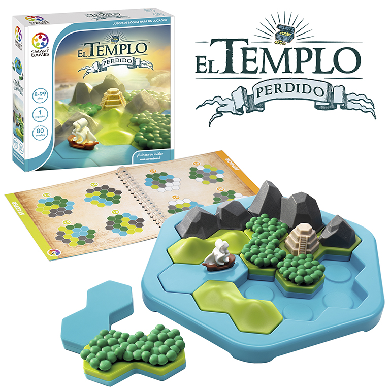 JUEGO LUDILO EL TEMPLO PERDIDO – JUEGO DE LÓGICA Y AVENTURA CON 80 RETOS (+8 AÑOS, 1 JUGADOR)