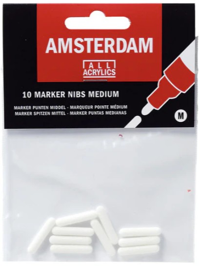 AMSTERDAM ACRYLIC MARKER PUNTAS MEDIUM ROUND 4 MM (SET 6 UDS)