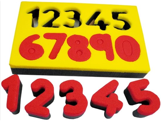 ESPONJAS PARA ESTAMPAR CON PINTURA NUMEROS HENBEA
