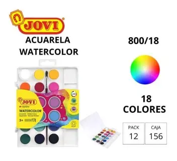 ACUARELA JOVI 18 PASTILLAS 22 MM