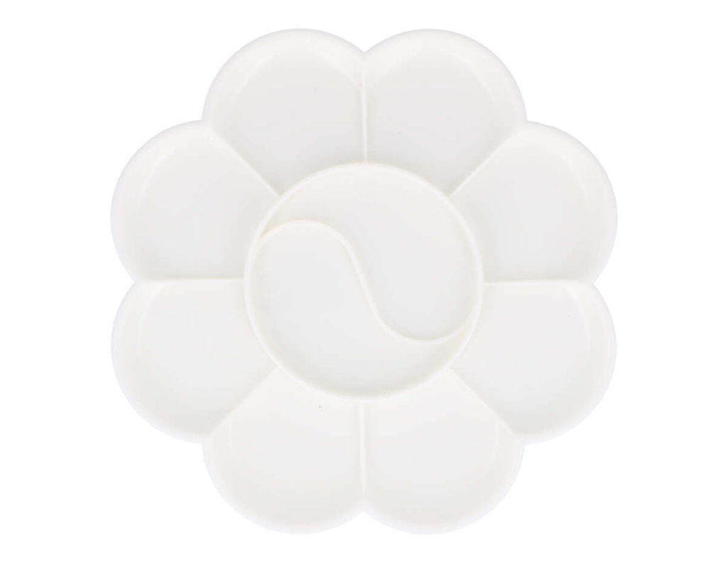 PALETA DE PLÁSTICO FLOR Ø14 CM – 11 COMPARTIMENTOS