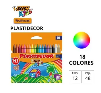 CERAS BIC PLASTIDECOR KIDS ESTUCHE 18 COLORES 