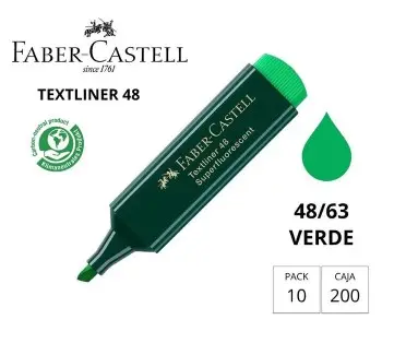 MARCADOR FLUORESCENTE FABER-CASTELL 48-07 VERDE