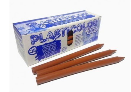 CERAS JOVI PLASTICOLOR MARRON CLARO ESTUCHE UNICOLOR 25 UDS 