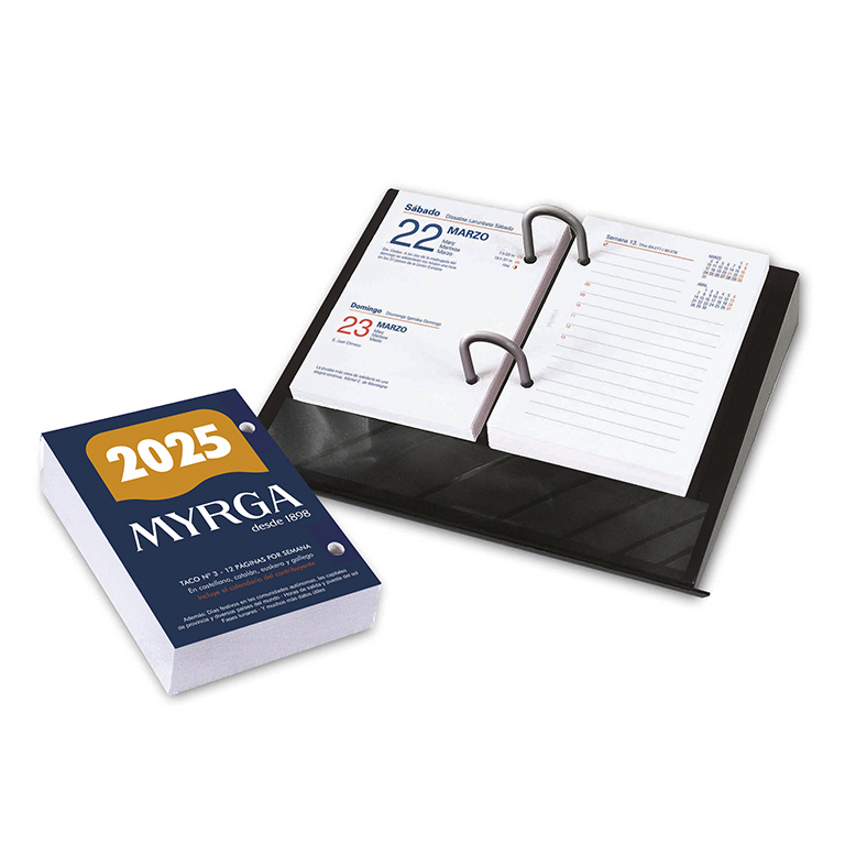 PORTACALENDARIO NEGRO
