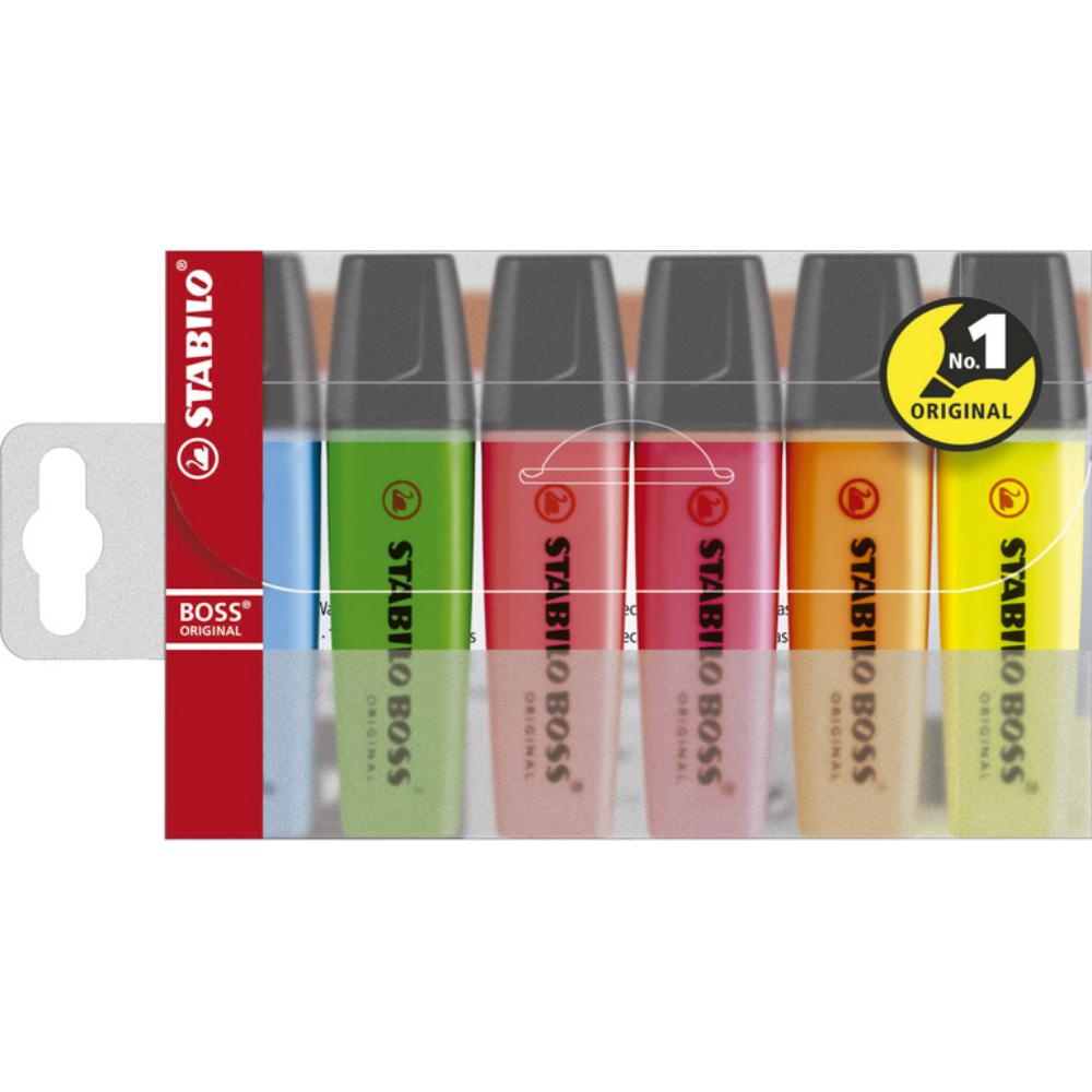 ROTULADOR STABILO BOSS FLUORESCENTE 70 – ESTUCHE 6 UD. SURTIDAS