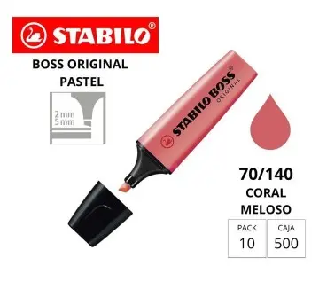 MARCADOR FLUORESCENTE STABILO BOSS 70–CORAL MELOSO