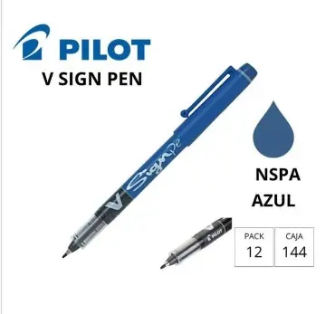 ROTULADOR PILOT V-SIGN PEN AZUL