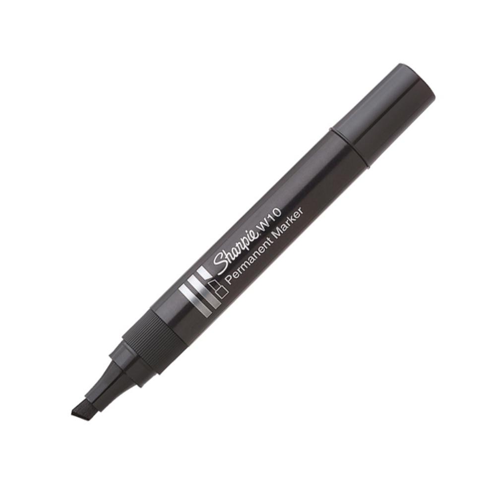 ROTULADOR SHARPIE W10 – MARCADOR PERMANENTE – NEGRO – PUNTA BISELADA 2,5-5,5 MM