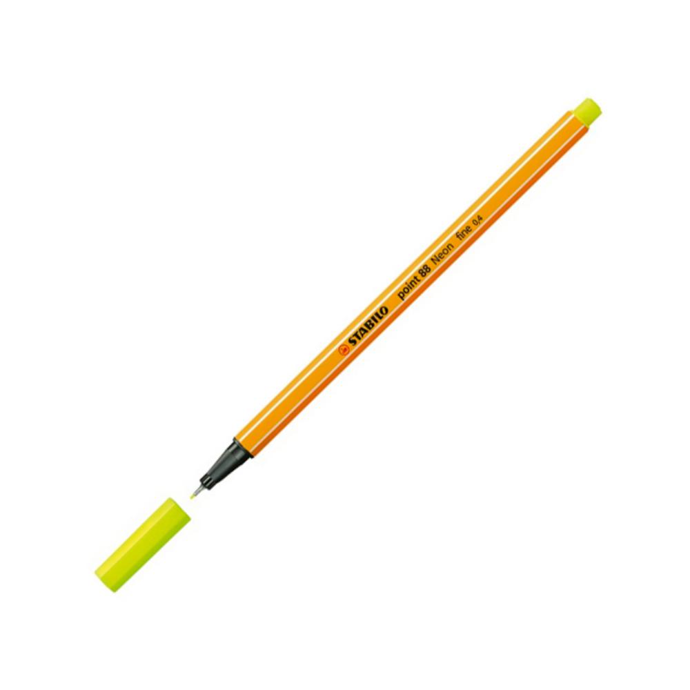 ROTULADOR STABILO POINT 88 AMARILLO LIMON– ROTULADOR DE PUNTA DE FIBRA 0,4 MM