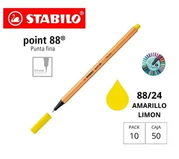 ROTULADOR STABILO POINT 88 AMARILLO LIMON