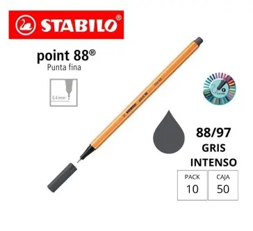 ROTULADOR STABILO POINT 88 GRIS INTENSO  