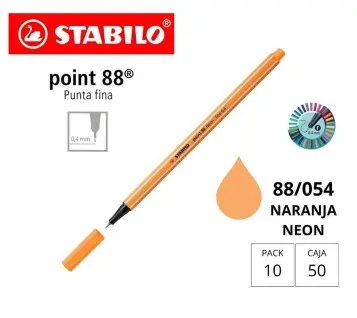 ROTULADOR STABILO POINT 88 NARANJA NEON 