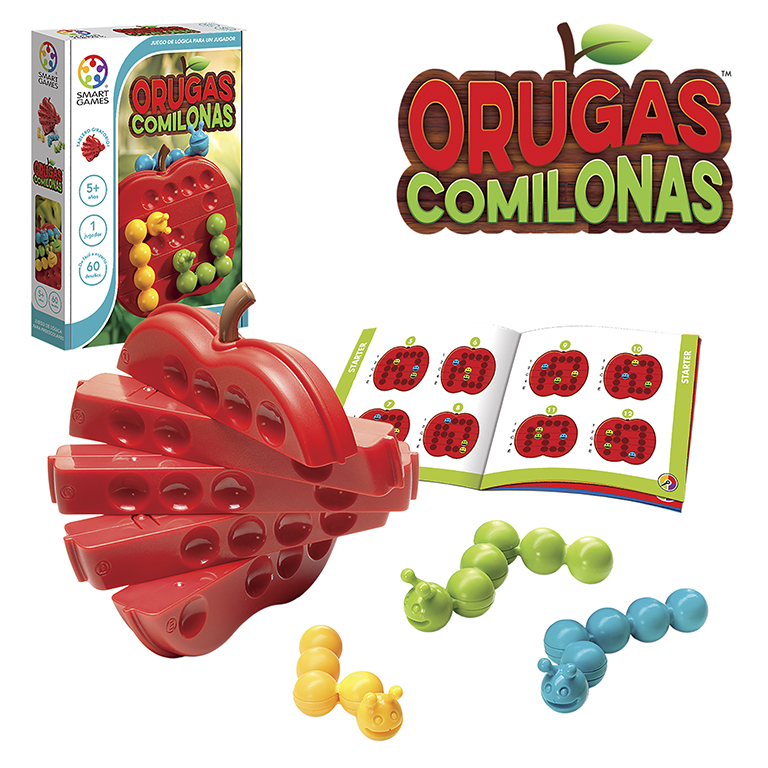 JUEGO LUDILO ORUGAS COMILONAS – JUEGO DE LÓGICA CON 60 RETOS (+5 AÑOS, 1 JUGADOR)