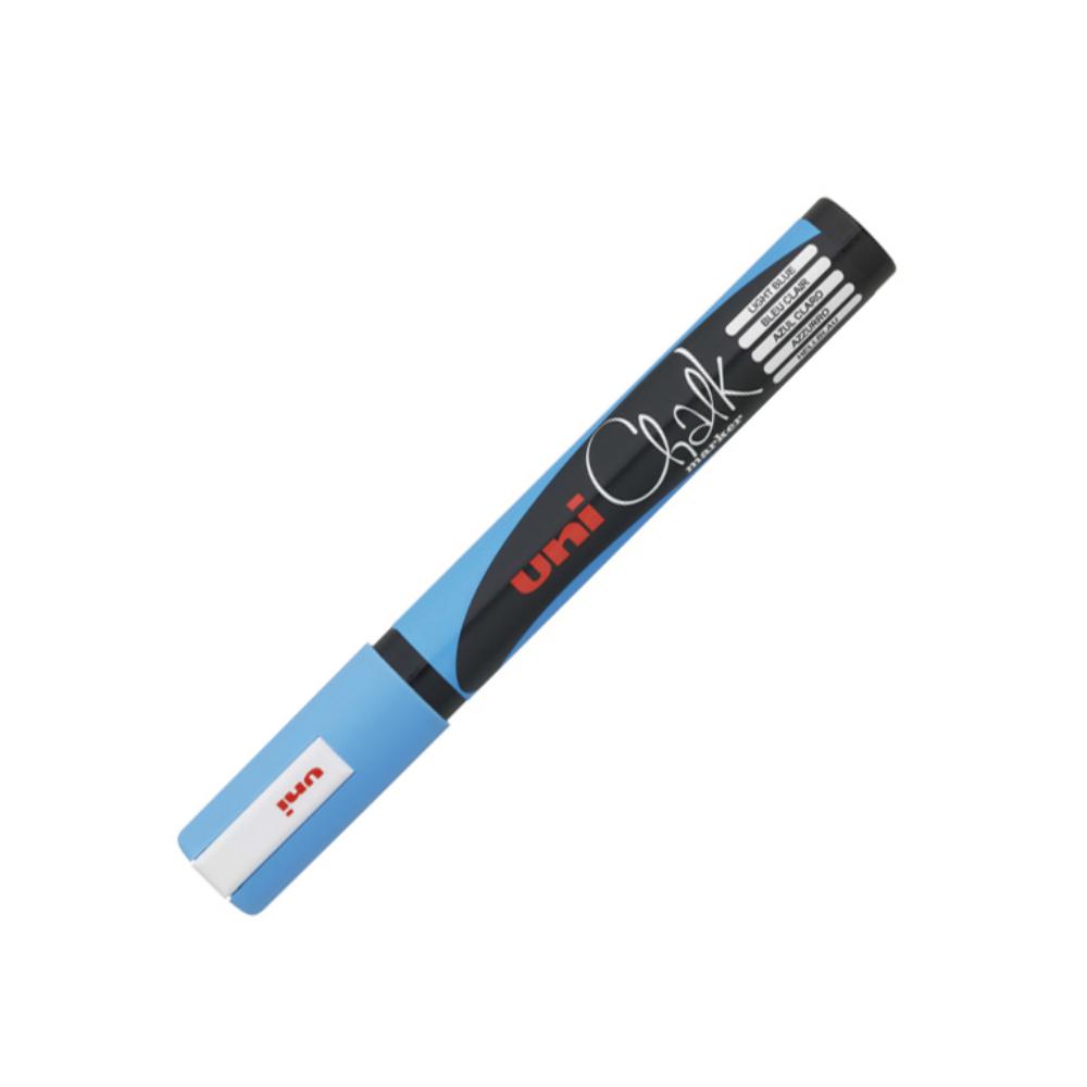 ROTULADOR UNI CHALK MARCADOR DE TIZA LÍQUIDA 1,8–2,5 MM AZUL CLARO