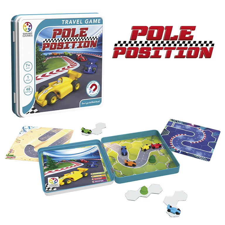 JUEGO LUDILO POLE POSITION – JUEGO DE LÓGICA CON COCHES DE CARRERAS MAGNÉTICOS (+7 AÑOS, 1 JUGADOR)