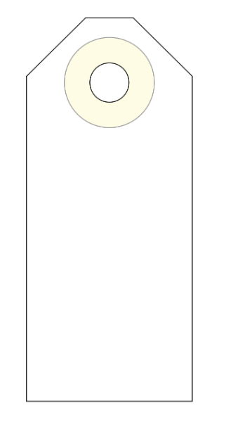 APLI ETIQUETAS COLGANTES CON ARANDELA 60X26MM