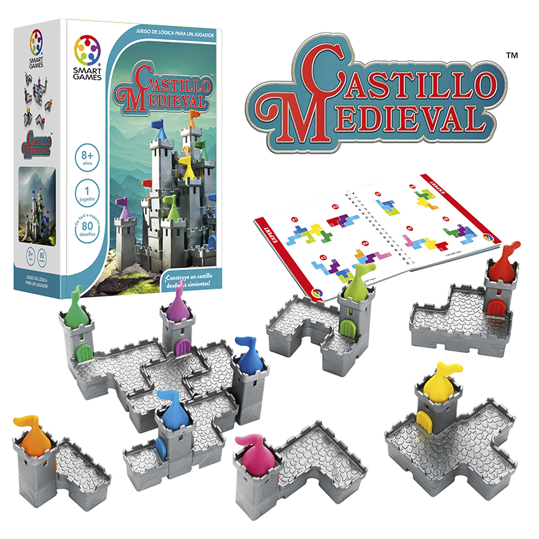 JUEGO LUDILO SMART GAMES – CASTILLO MEDIEVAL – JUEGO DE LÓGICA E INGENIO CON 80 RETOS (+8 AÑOS)