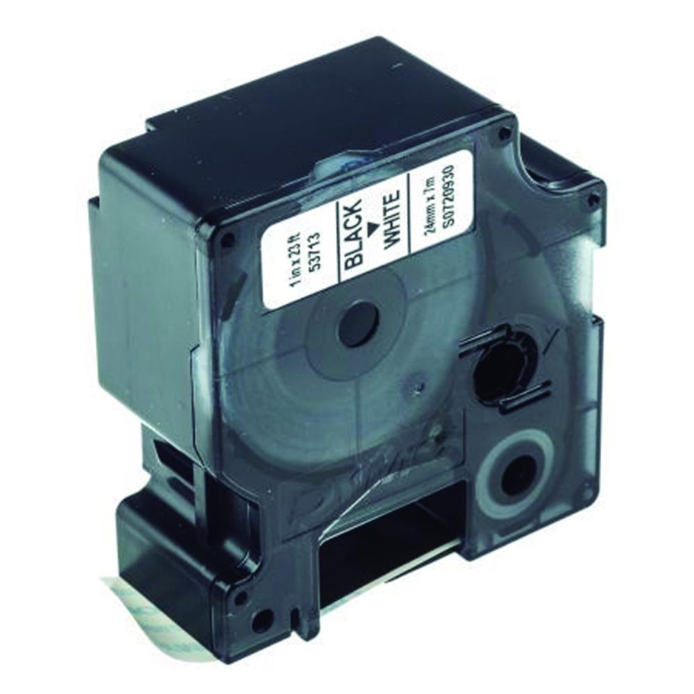 CINTA DYMO D1 24 MM × 7 M · NEGRO/BLANCO · TRANSFERENCIA TÉRMICA · POLIÉSTER · ADHESIVO PERMANENTE