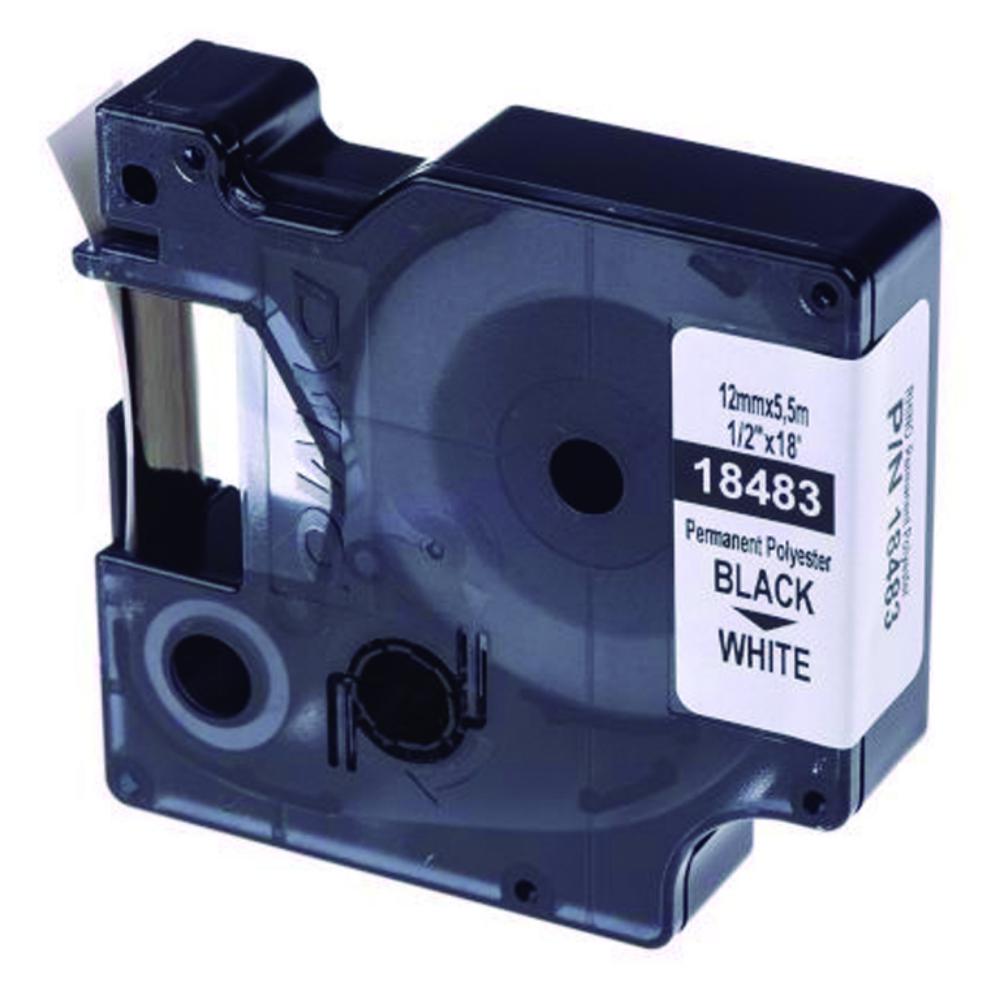 CINTA DYMO RHINO NYLON 12 MM × 3,5 M – NEGRO SOBRE BLANCO