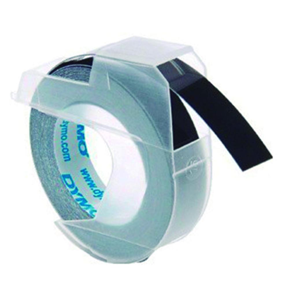 CINTA DYMO TRADICIONAL 9 MM × 3 M (NEGRO) · EMBOSSING · POLIÉSTER · AUTOADHESIVA · RESISTENTE A QUÍMICOS/HUMEDAD/AGUA SALADA