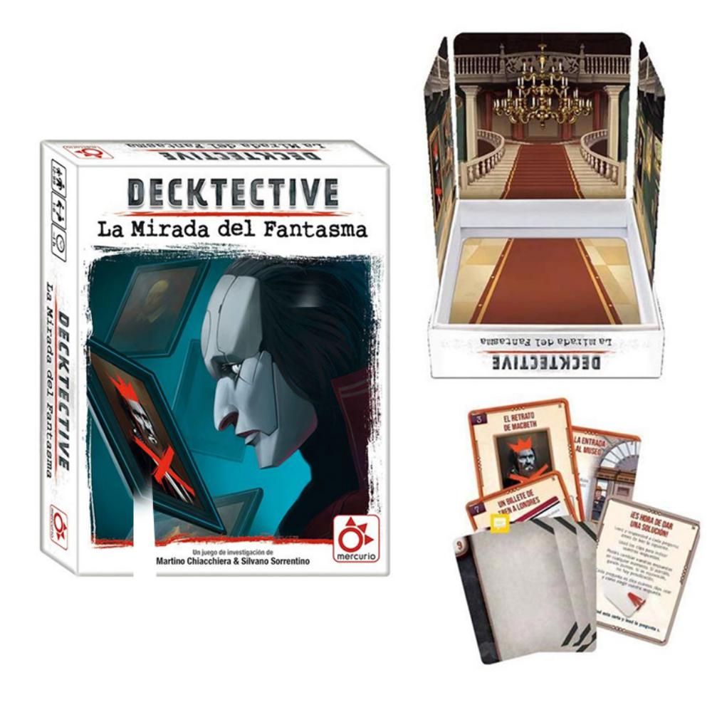 JUEGO MERCURIO DECKTECTIVE: LA MIRADA DEL FANTASMA – JUEGO DE CARTAS DE INVESTIGACIÓN COOPERATIVA (+12 AÑOS, 1-6 JUGADORES)
