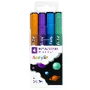 ROTULADOR RAYLU ACRYLIC ESTUCHE 4 COLORES METAL 2