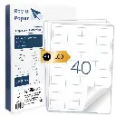 ETIQUETAS ADHESIVAS A4 RAYLU 48,5x25,4MM 40 POR HOJA 100 HOJAS