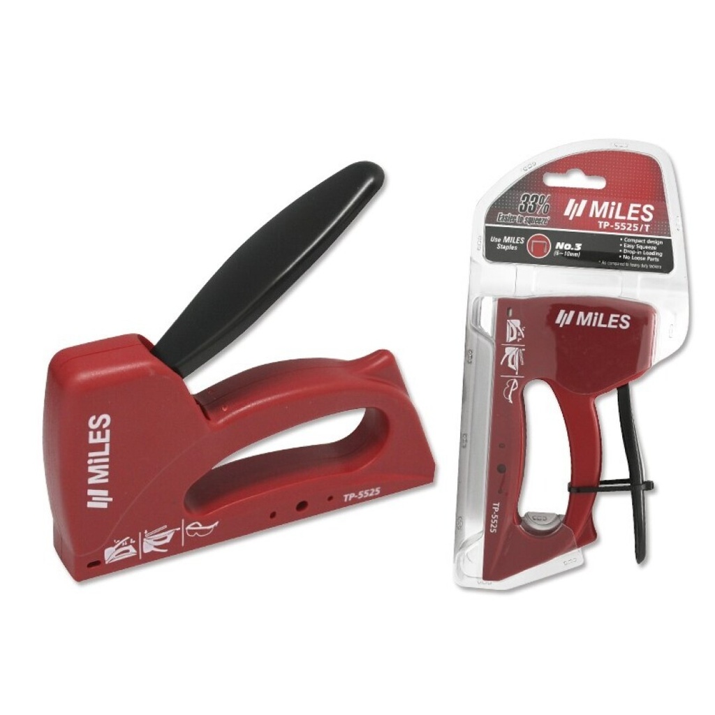 CLAVADORA ERGONÓMICA CUERPO PLÁSTICO–METAL (GRAPADORA TIPO PISTOLA) – GRAPAS Nº3 6–10 MM