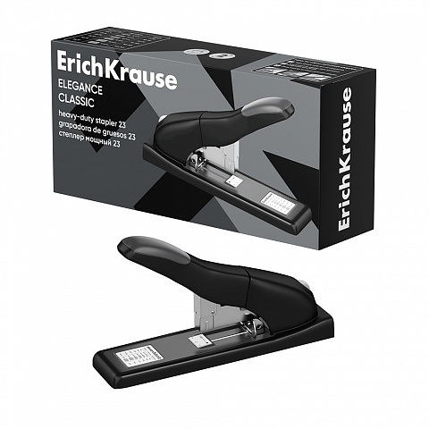 GRAPADORA ERICHKRAUSE ELEGANCE CLASSIC – Nº 23 (GRUESOS) – HASTA 140 HOJAS – NEGRO – CAJA 1 UD