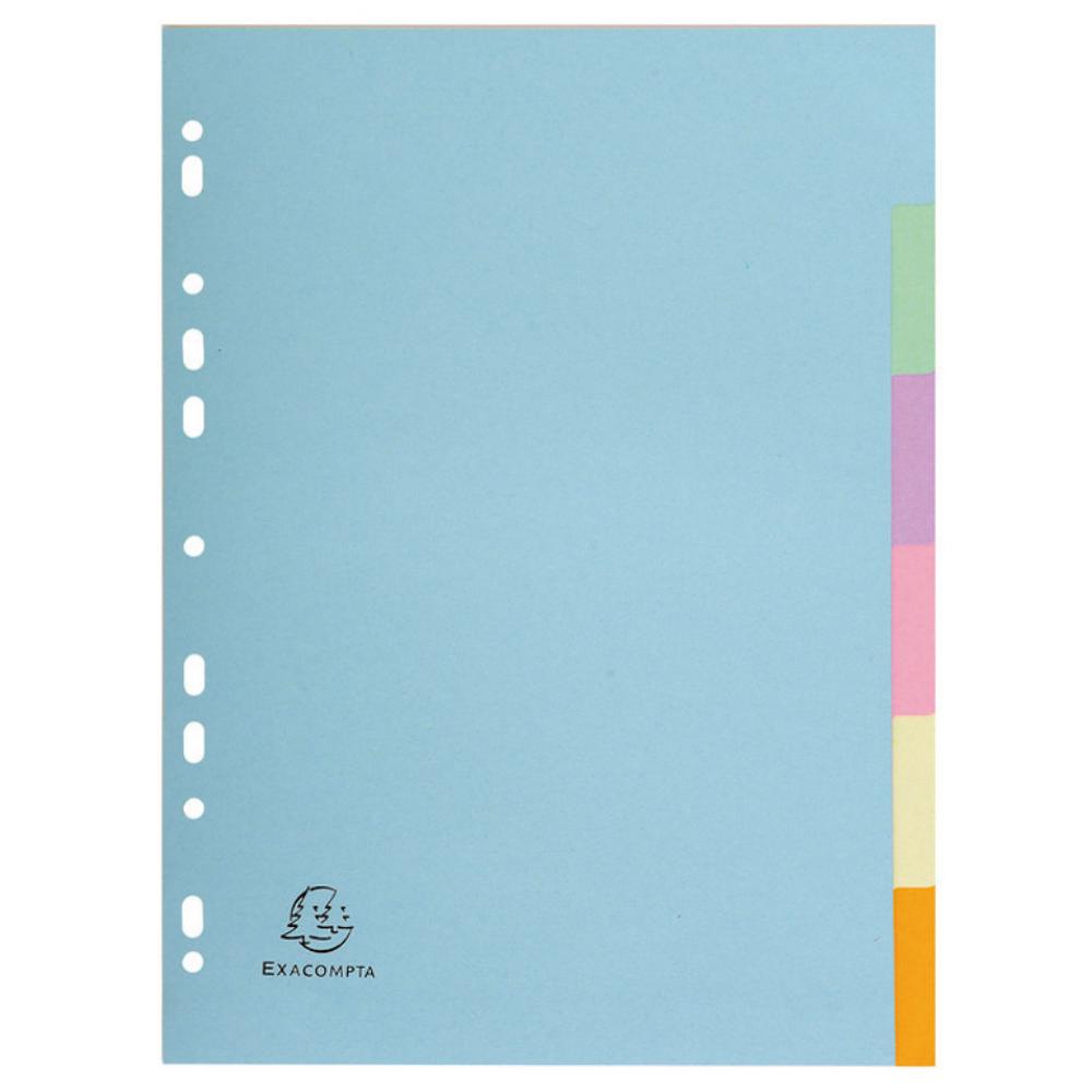 SEPARADORES A4 PASTEL 6PEST