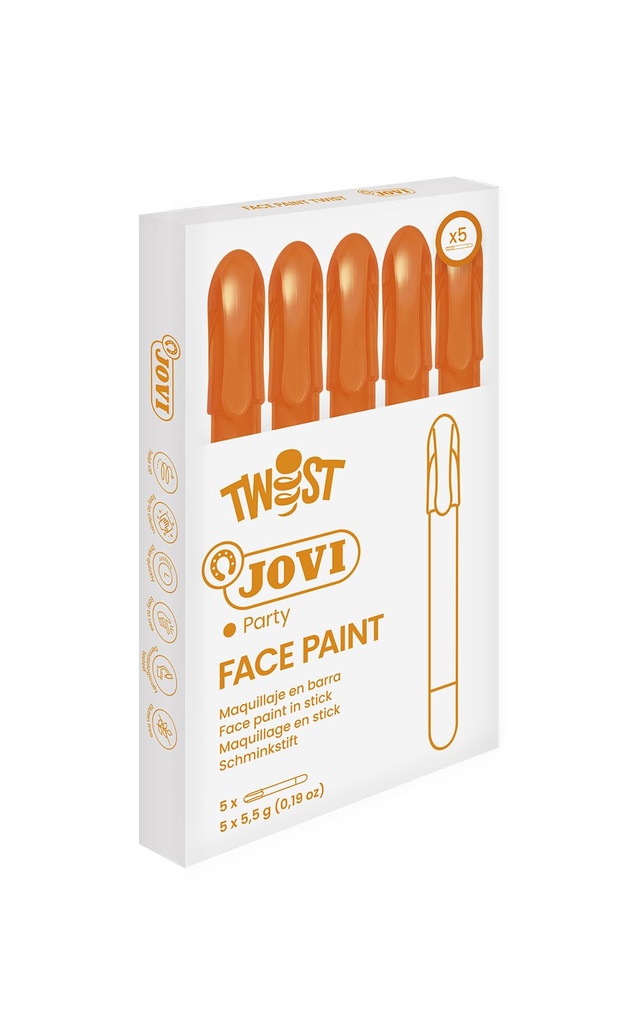BARRA DE MAQUILLAJE TWIST MAKE-UP NARANJA (CAJA 5 UNIDADES) JOVI