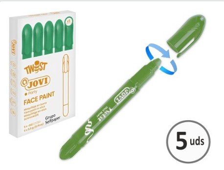 BARRA DE MAQUILLAJE TWIST MAKE-UP VERDE (CAJA 5 UNIDADES) JOVI