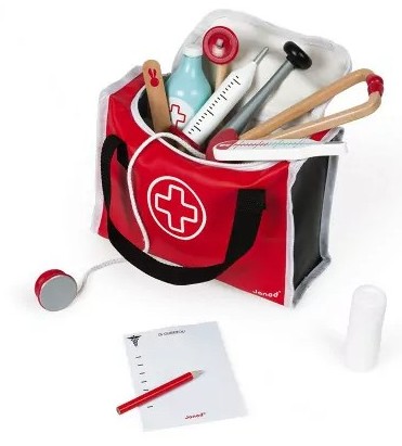 SET DE MÉDICO DE MADERA PARA MUÑECOS MINILAND