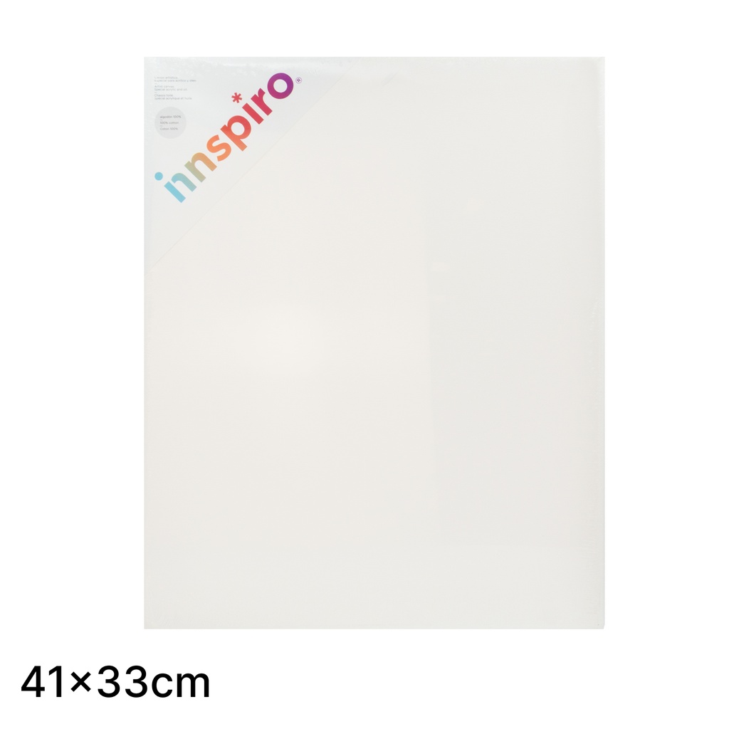 BASTIDOR LIENZO PARA PINTAR 41×33 CM – MARCO DE MADERA, LIENZO PREIMPRIMADO GESSO, GRANO MEDIO, LISTO PARA ÓLEO Y ACRÍLICO