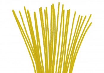 LIMPIAPIPAS CHENILLA AMARILLO 4MM X 30CM – PACK 50U