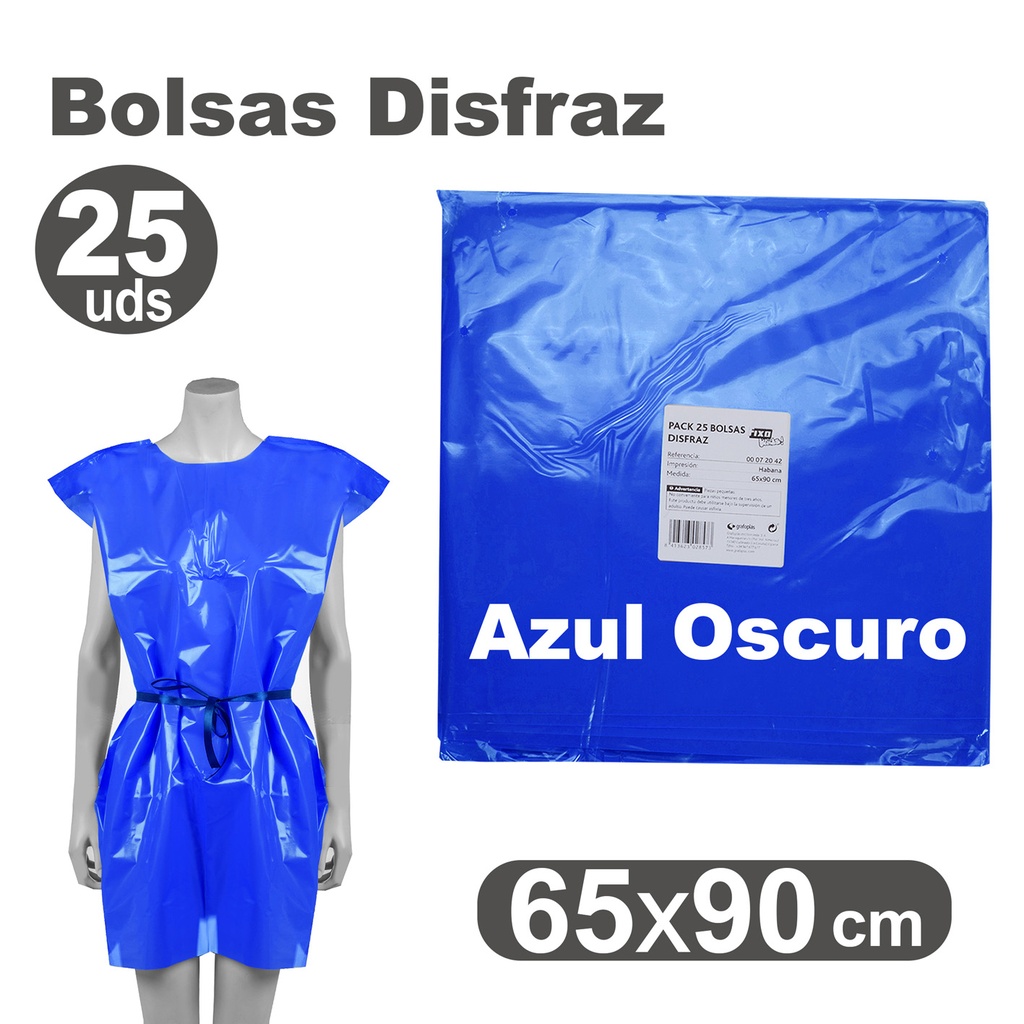 BOLSA DE DISFRAZ AZUL OSCURO 60×90 CM 
