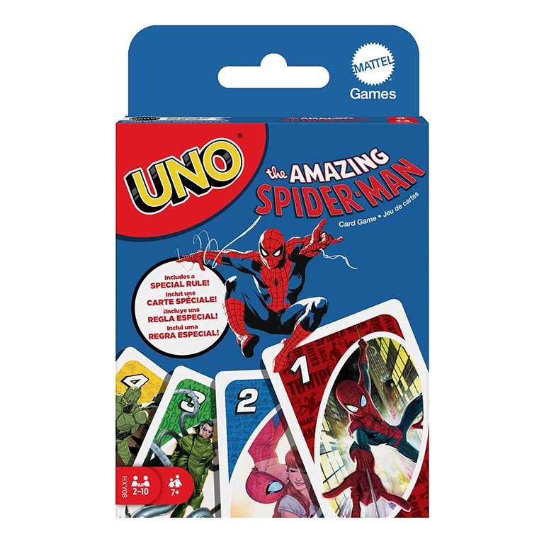 MATTEL – UNO SPIDERMAN (HXY08) – JUEGO DE CARTAS TEMÁTICO (+7 AÑOS)