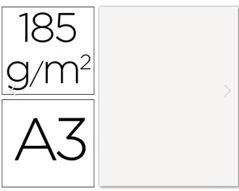 CARTULINAS CANSON IRIS A3 BLANCO 180 G (PACK 50 HOJAS) 420 × 297 MM 