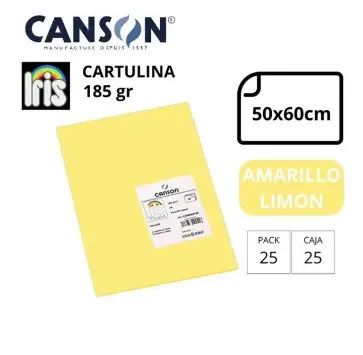 CARTULINA CANSON IRIS  50×65CM 185 GRAMOS AMARILLO LIMON