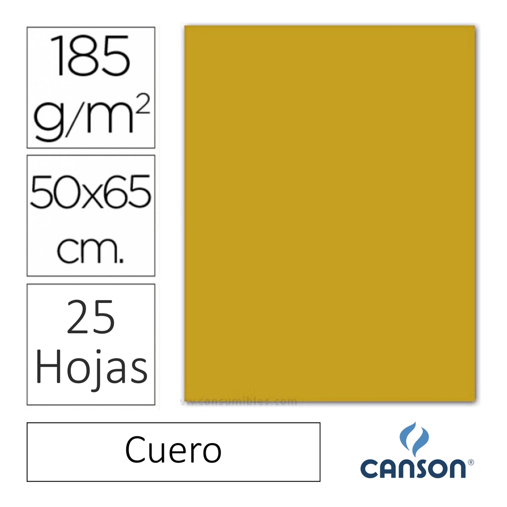 CARTULINA CANSON IRIS  50 × 65 CM 185 GRAMOS – CUERO (PACK 25 HOJAS)