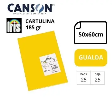 CARTULINA CANSON IRIS  50×65CM 185 GRAMOS  GUALDA