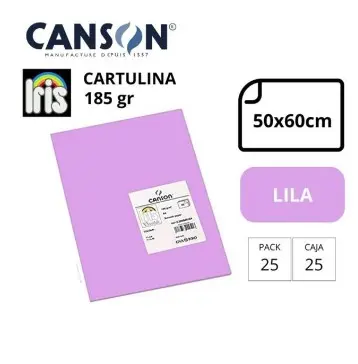CARTULINA CANSON IRIS  50×65CM 185 GRAMOS LILA 