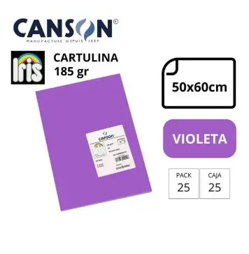 CARTULINA CANSON IRIS  50×65CM 185 GRAMOS VIOLETA