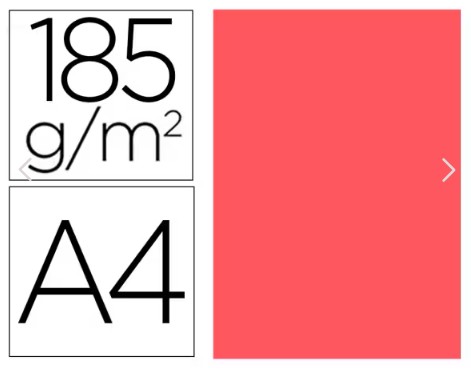 CARTULINA CANSON IRIS A4 185 GRAMOS – CORAL (PACK 50 HOJAS)