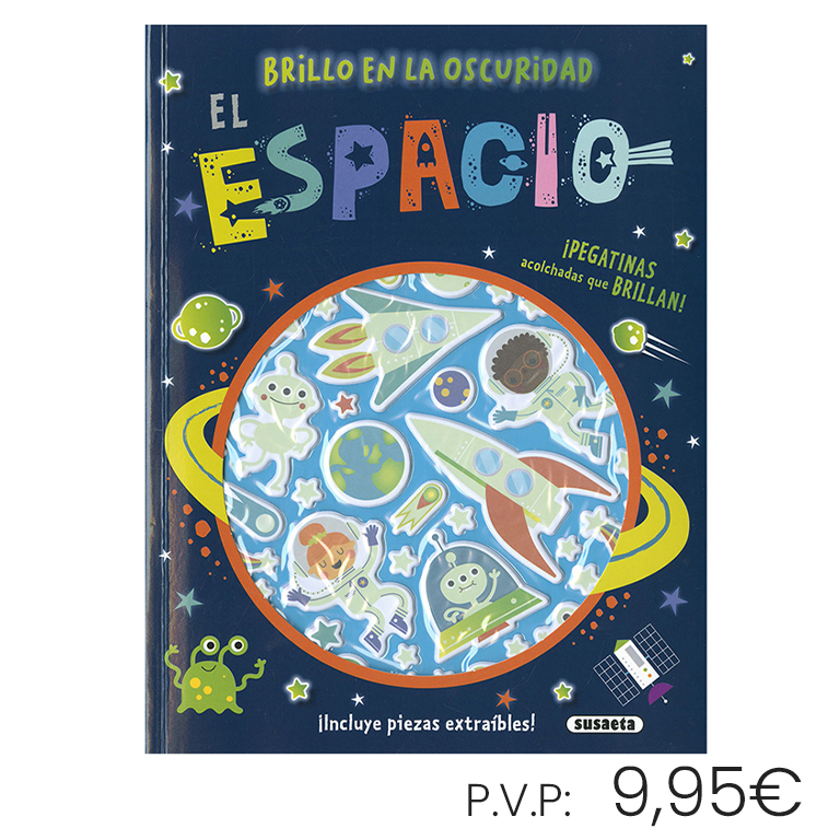 LIBRO SUSAETA EL ESPACIO – PEGATINAS QUE BRILLAN – LIBRO INFANTIL DE ACTIVIDADES