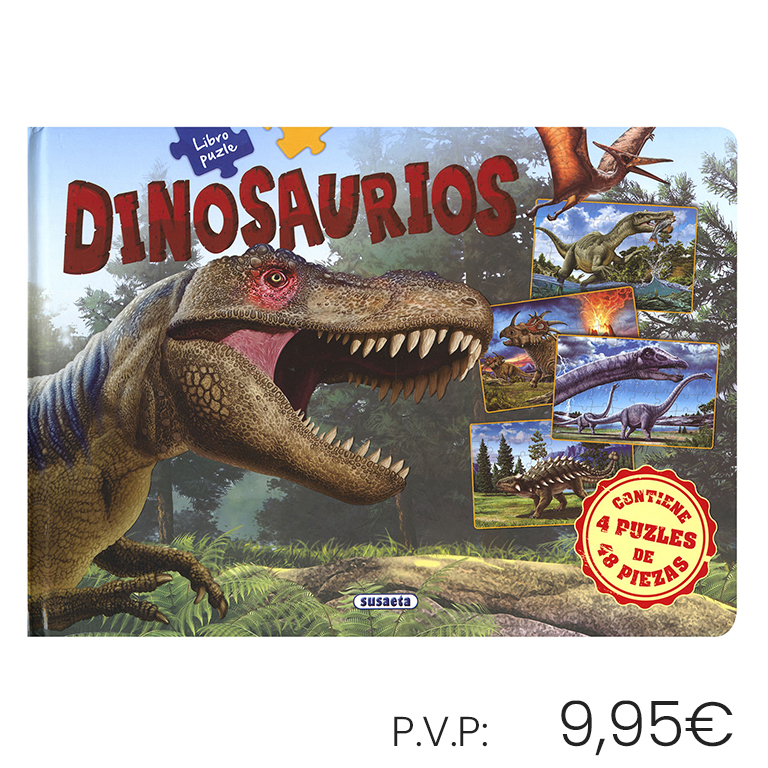 LIBRO SUSAETA PUZLE DINOSAURIOS (LIBRO PUZLE 48 PIEZAS) – LIBRO INFANTIL INTERACTIVO