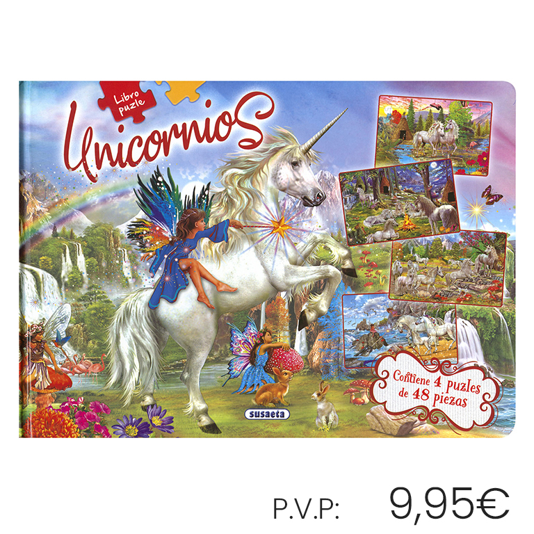 LIBRO SUSAETA PUZLE UNICORNIOS (LIBRO PUZLE 48 PIEZAS) – LIBRO INFANTIL INTERACTIVO