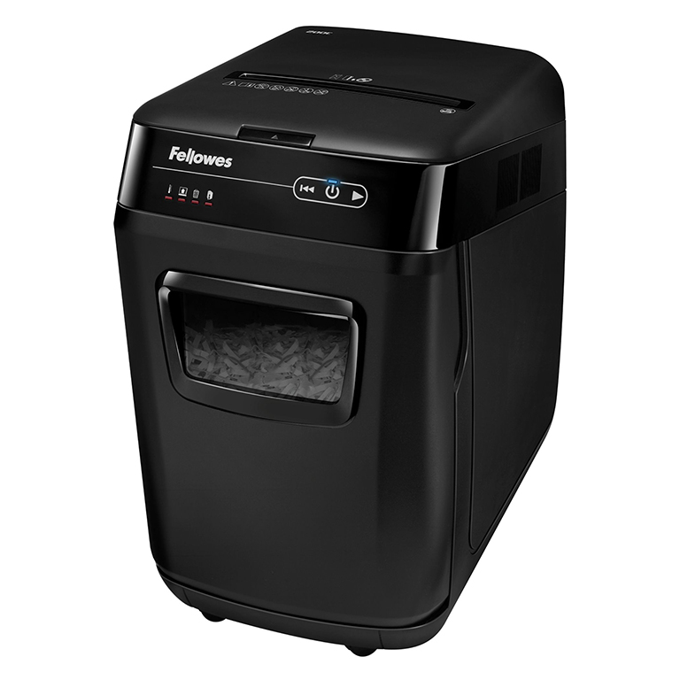 DESTRUCTORA DE DOCUMENTOS FELLOWES AUTOMAX 200C – CORTE EN PARTÍCULAS P-4 (200 HOJAS AUTOMÁTICO / 10 MANUAL) – AUTOALIMENTACIÓN, PAPELERA 32 L, ANTI-ATASCOS